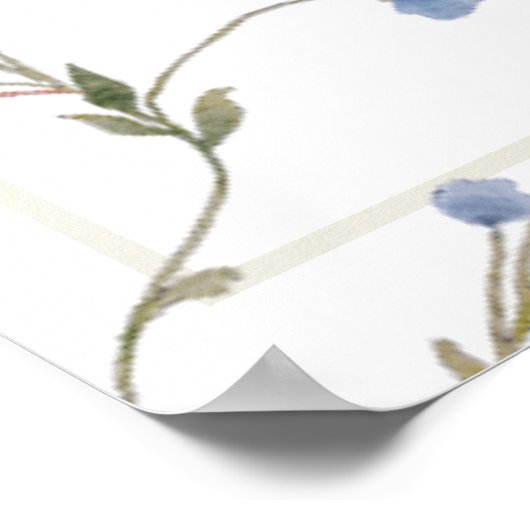 Coquette Wildflower Baby shower Welkomstbord Poster (Hoek)