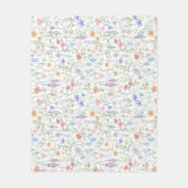 Coquette Wildflower Meadow  Fleece Deken (Voorkant)