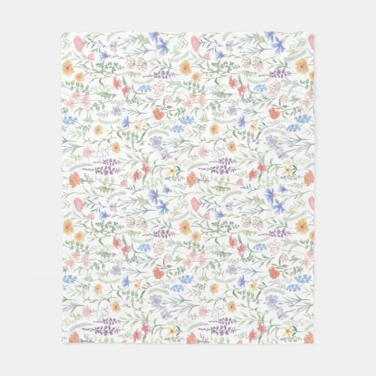 Coquette Wildflower Meadow Fleece Deken (Voorkant)