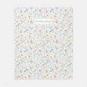 Coquette Wildflower Meadow Personalised  Fleece Deken (Voorkant)