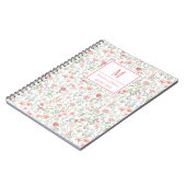 Coquette Wildflower Meadow Personalised Pink Notitieboek (Linkerzijde)