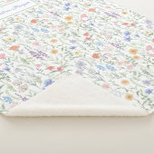 Coquette Wildflower Meadow Personalised  Sherpa Deken (3/4)