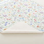 Coquette Wildflower Meadow Personalised  Sherpa Deken (3/4)
