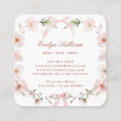 Coquette Wildflowers Lijst Hair Visitekaartje (Achterkant)