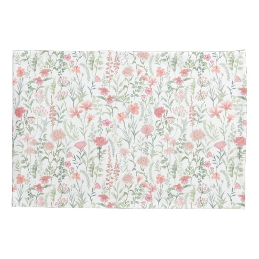 Coquette Wildflowerweide Roze Kussensloop (Achterkant)