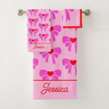 Coquette y2k Lint Patroon Rood & Roze Preppy Naam