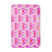 Coquette y2k Lint Patroon Roze Preppy Naam Badmat (Voorkant Verticaal)