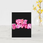 Coquette Zes Zeven Valentijn Grappige Uitspraak 67 Kaart (Gele Bloem)