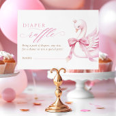 Coquette Zwaan Princess Baby shower Luier Raffle Informatiekaartje