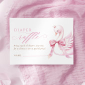 Coquette Zwaan Princess Baby shower Luier Raffle Informatiekaartje