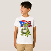 Coqui Frog vlag van Puerto Rico T-shirt (Voorkant volledig)