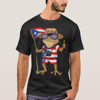 Coqui Kikker Puerto Rico Taino Puerto Ricaanse Vla T-shirt