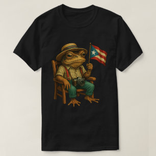 Coqui Kikker Puerto Rico Vlag Boricua Trots Shirt