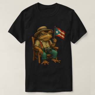 Coqui Kikker Puerto Rico Vlag Boricua Trots Shirt