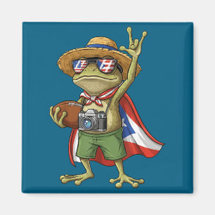 Coqui kikker Puerto Rico vlag Puerto Ricaans voetb Magneet