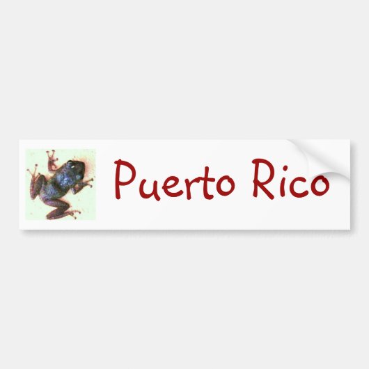 Coqui Puerto Rico Bumpersticker (Voorkant)
