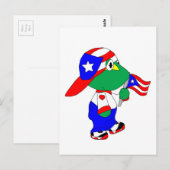 Coqui Puerto Rico Pride Briefkaart (Voorkant / Achterkant)