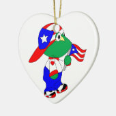 Coqui Puerto Rico Pride Keramisch Ornament (Links)
