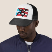 Coqui sobre la Bandera de Puerto Rico Trucker Pet (In situ)