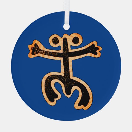 Coqui Taino-Ornament Glas Ornament (Achterkant)