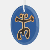 Coqui Taino-Ornament Glas Ornament (Voorkant links)