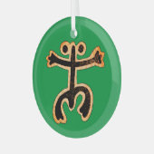 Coqui Taino-Ornament Glas Ornament (Voorkant links)