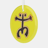 Coqui Taino-Ornament Glas Ornament (Voorkant links)