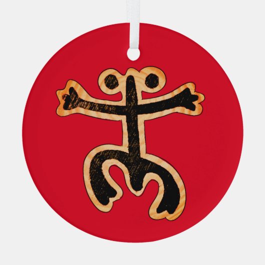 Coqui Taino-Ornament Glas Ornament (Achterkant)