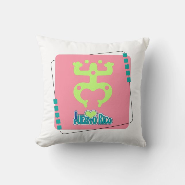 Coqui Taíno Puerto Rico Kussen (Voorkant)