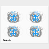 Coqui Taino Puerto Rico Ovale Sticker (Vel)