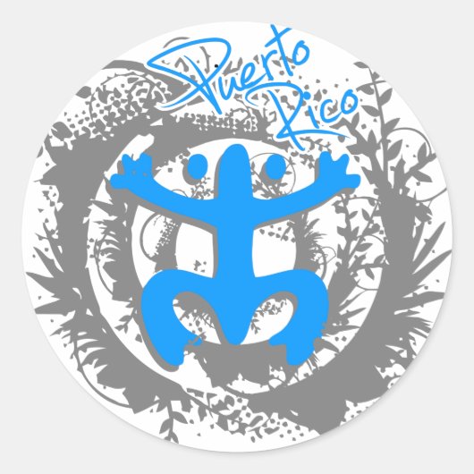 Coqui Taino Puerto Rico Ronde Sticker (Voorkant)