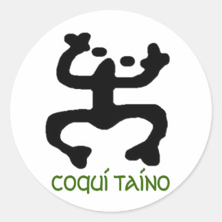 Coqui Taino Stikers Ronde Sticker