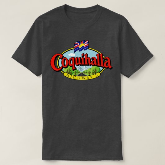 Coquihalla Highway Brits-Columbia T-shirt (Design voorkant)