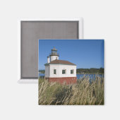 Coquille rivier vuurtoren, Oregon, VS Magneet (Voorkant / Achterkant)