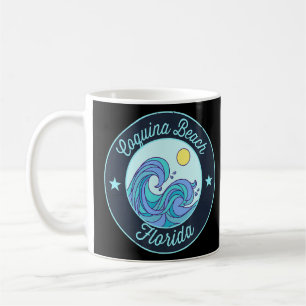 Coquina Beach Fl Florida Souvenir Nautical Surfer Koffiemok
