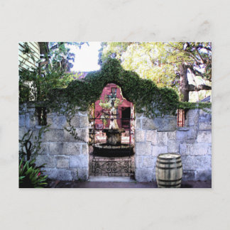 Coquina Wall tuin in Old Saint Augustine Villa Briefkaart