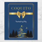 Coquito Blue Label Elegant Wijn Etiket (Enkel label)