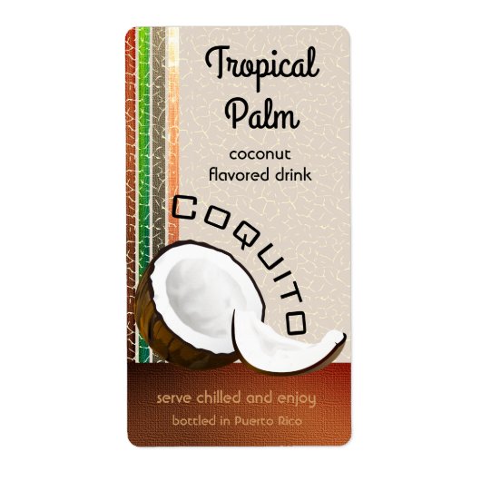 Coquito Coconut Etiket (Voorkant)