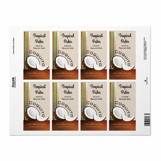 Coquito Coconut Etiket (Full Sheet)