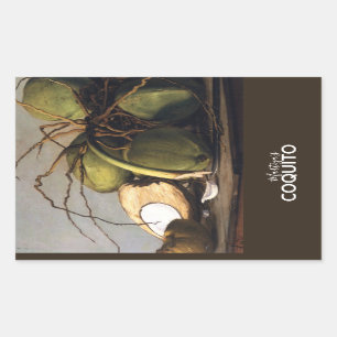 Coquito Coconut Klassieke Marketing Rechthoekige Sticker