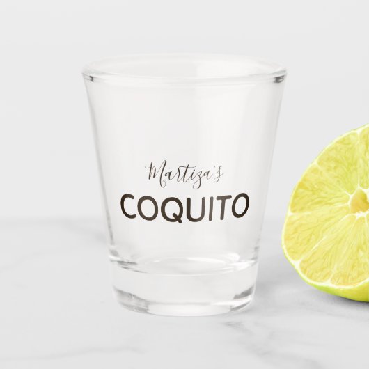 Coquito Coconut Klassieke Marketing Shot Glas (Voorkant)
