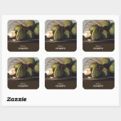 Coquito Coconut Klassieker Vierkante Sticker (Vel)