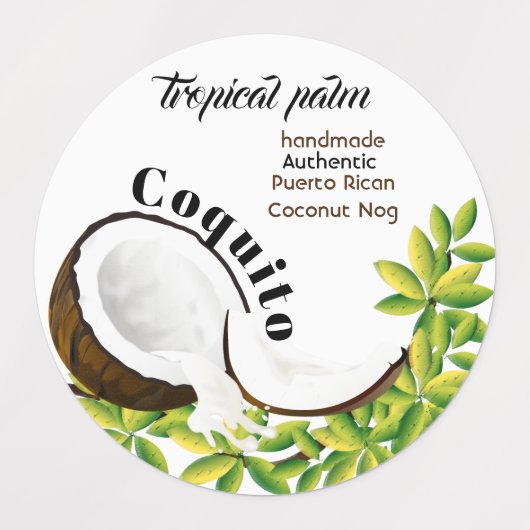 Coquito Coconut Labels (Design 1)
