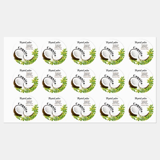 Coquito Coconut Labels (Vel)