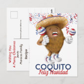 Coquito Coconut Maracas Briefkaart (Voorkant / Achterkant)