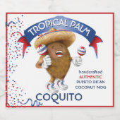 Coquito Coconut Maracas Likeurfles Etiket (Enkel label)