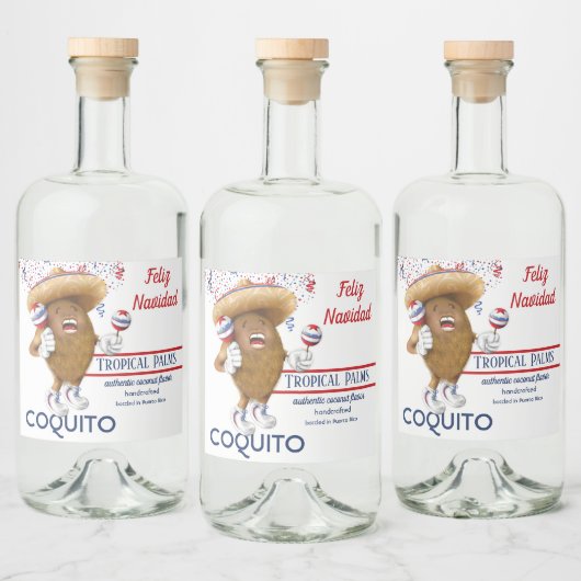 Coquito Coconut Maracas Likeurfles Etiket (Flessen)