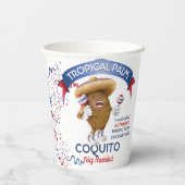 Coquito Coconut Maracas Papieren Bekers (Achterkant)
