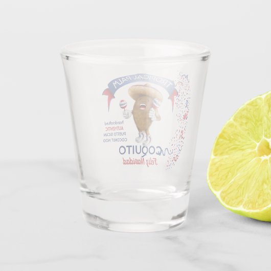 Coquito Coconut Maracas Shot Glas (Achterkant)