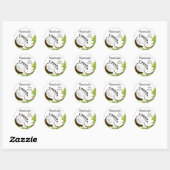Coquito Coconut Ronde Sticker (Vel)